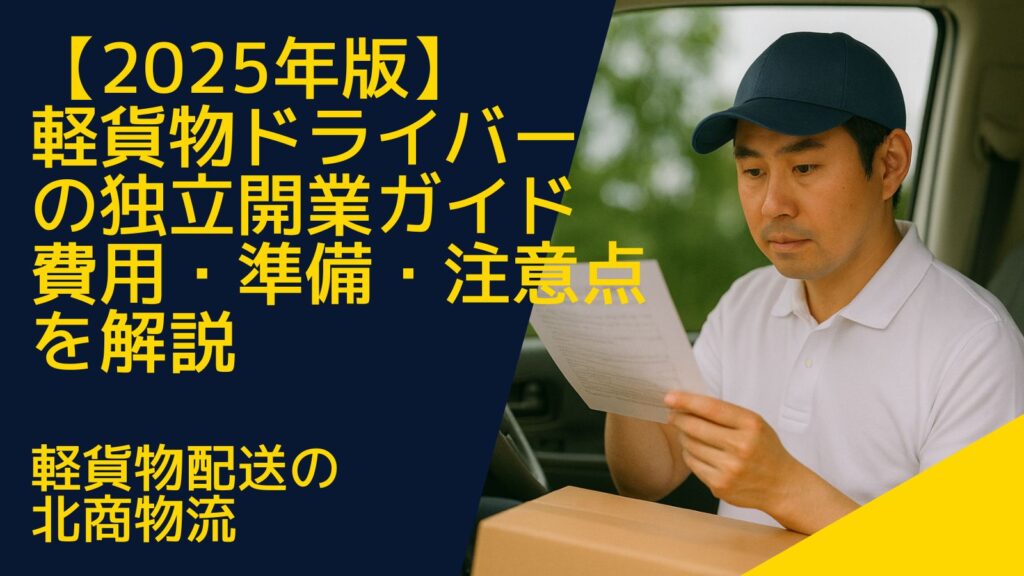 OGP_【2025年版】軽貨物ドライバーの独立開業ガイド｜費用・準備・注意点を解説
