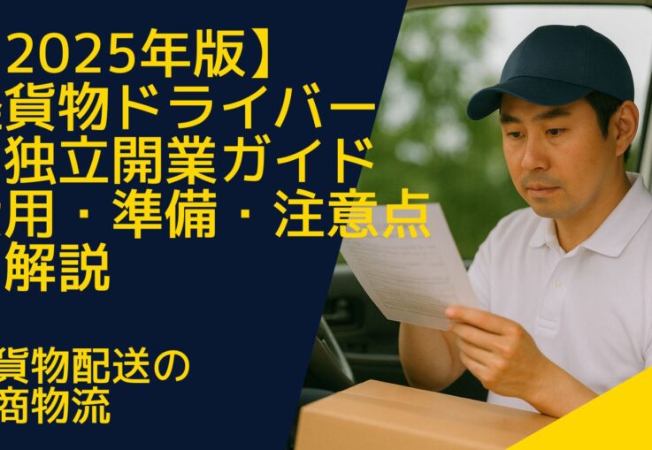 【2025年版】軽貨物ドライバーの独立開業ガイド｜費用・準備・注意点を解説