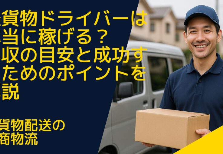 軽貨物ドライバーは本当に稼げる？年収の目安と成功するためのポイントを解説