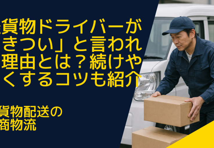 軽貨物ドライバーが「きつい」と言われる理由とは？続けやすくするコツも紹介