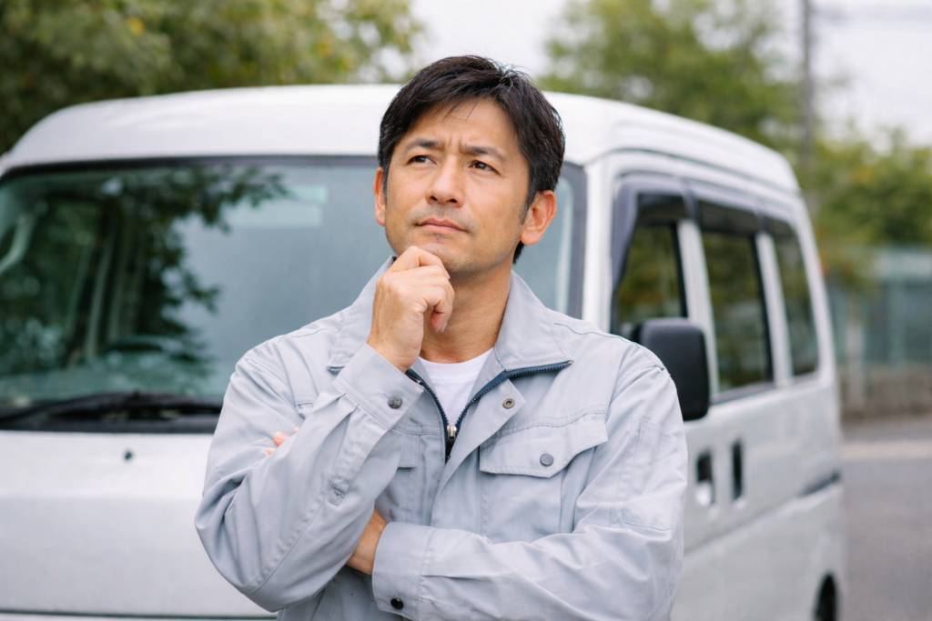  悩む軽貨物配送員-軽貨物ドライバーの業務委託とは？直接雇用との違いと始める前の注意点